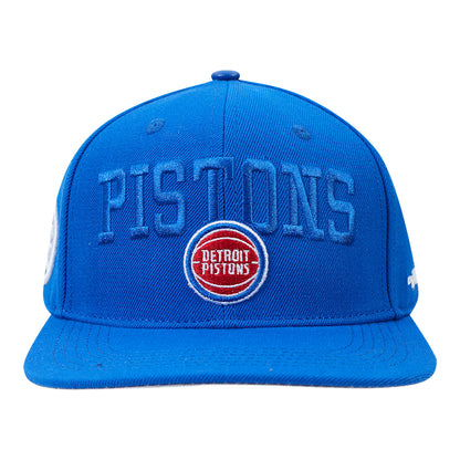 Detroit Pistons Pro Standard Billboard Pro Six Snapback in Blue - Front View
