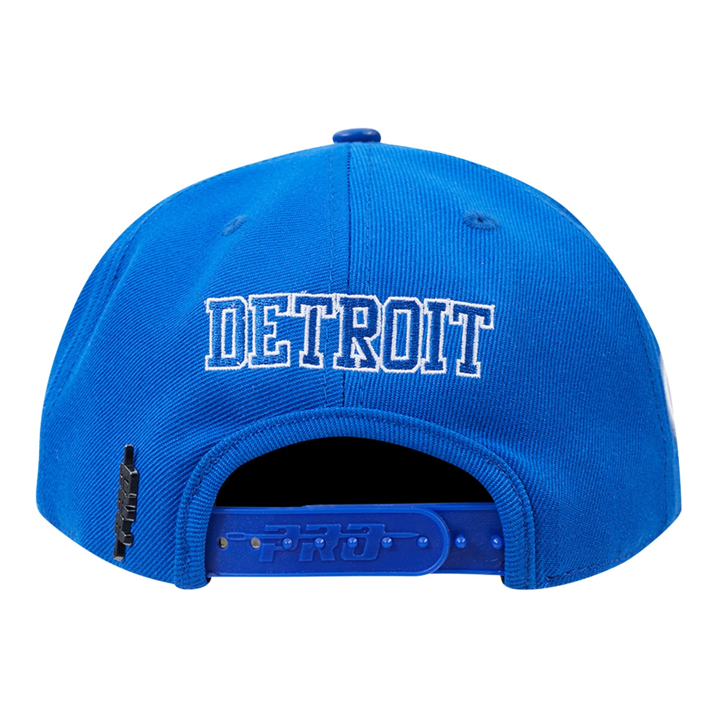 Detroit Pistons Pro Standard Billboard Pro Six Snapback in Blue - Back View