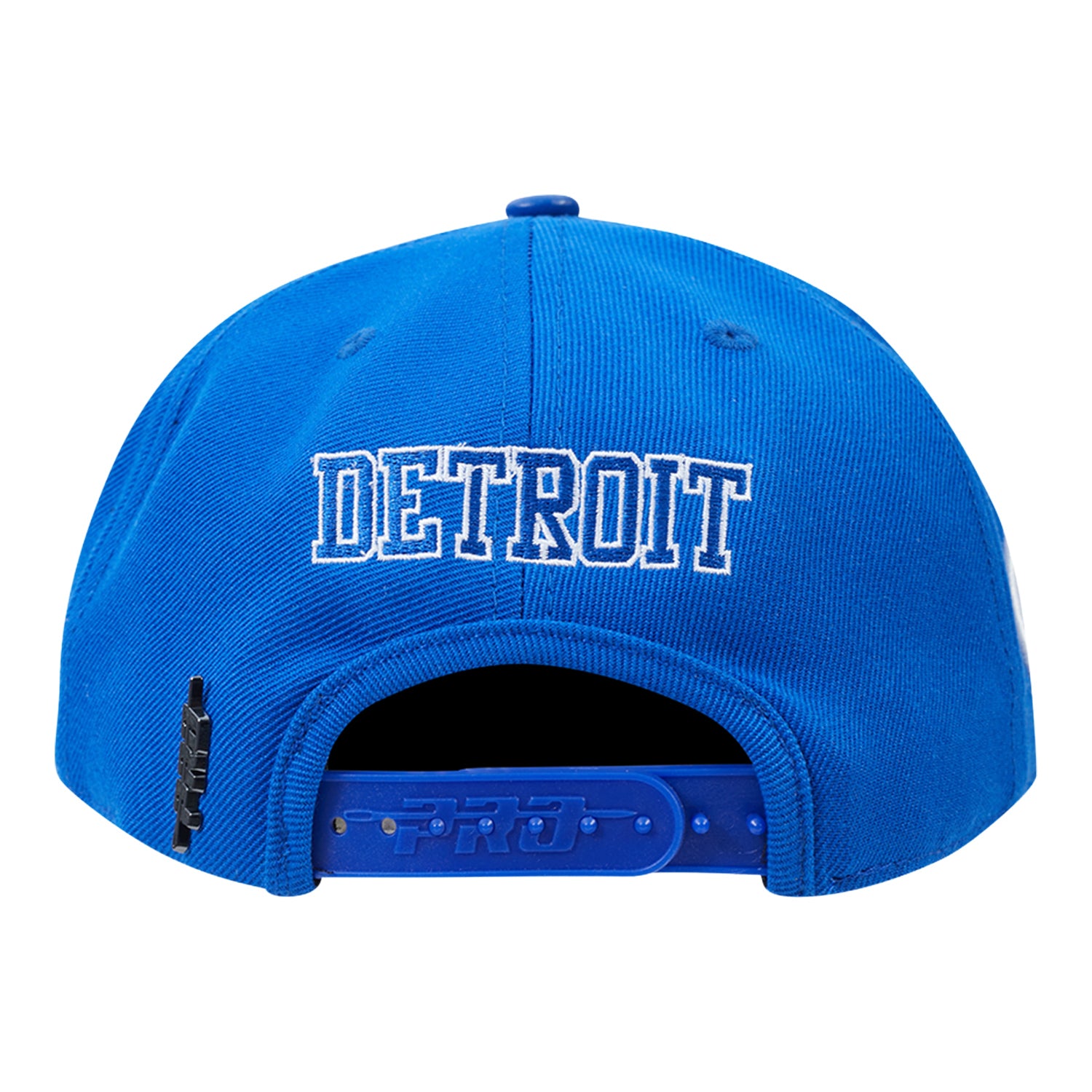 Detroit Pistons Pro Standard Billboard Pro Six Snapback in Blue - Back View