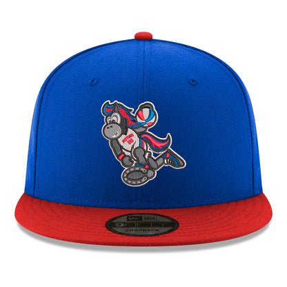 Detroit Pistons New Era Hooper 950 Two-Tone Snapback in blue - front view