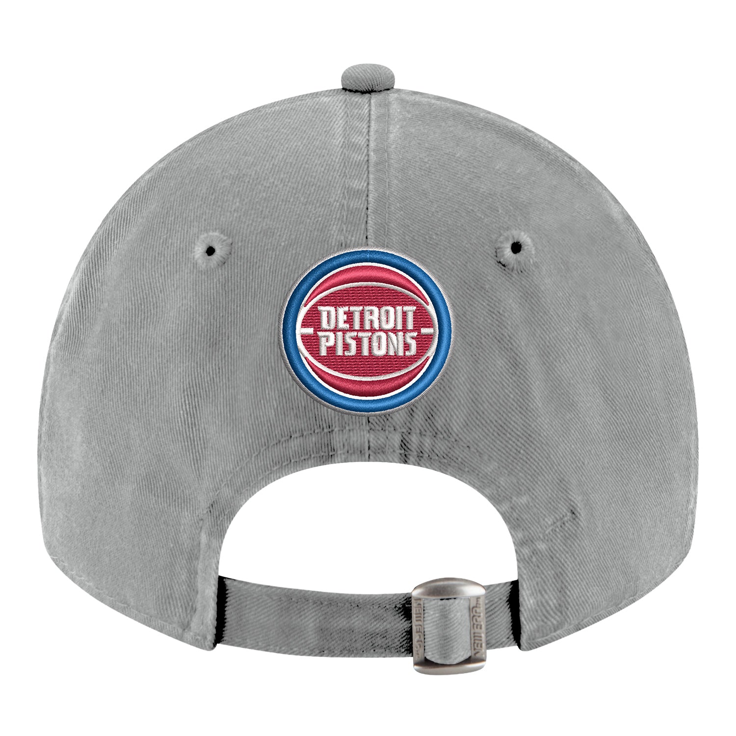 Detroit Pistons New Era 920 Wordmark Adjustable Hat in Grey - Back View