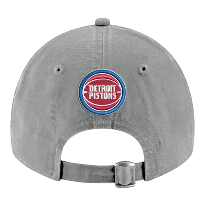 Detroit Pistons New Era 920 Wordmark Adjustable Hat in Grey - Back View