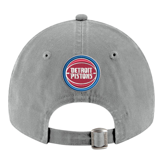 Detroit Pistons New Era 920 Wordmark Adjustable Hat in Grey - Back View