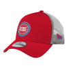 Detroit Pistons New Era 940AF Trucker Snapback in Red - Front Left View