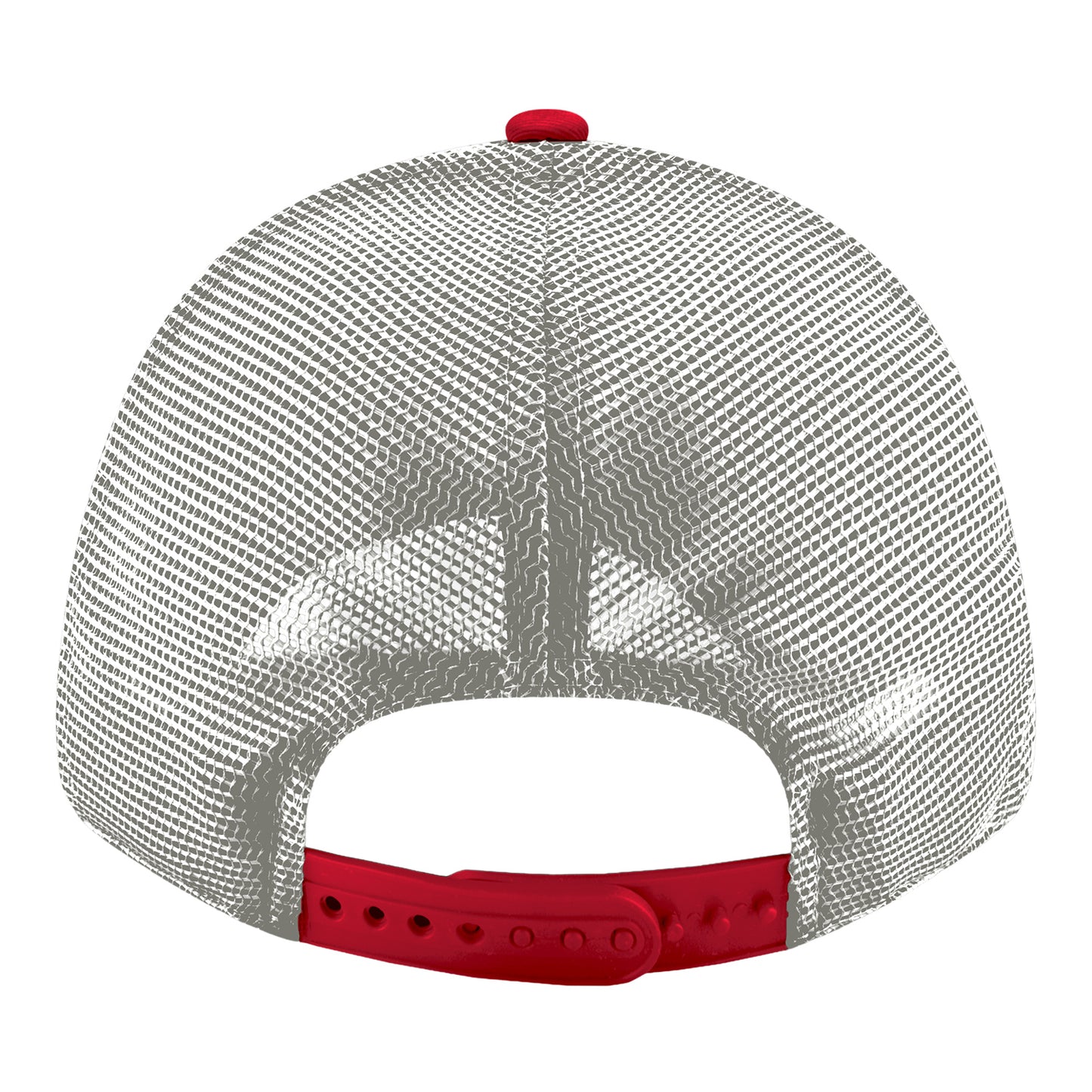 Detroit Pistons New Era 940AF Trucker Snapback in Red - Back View