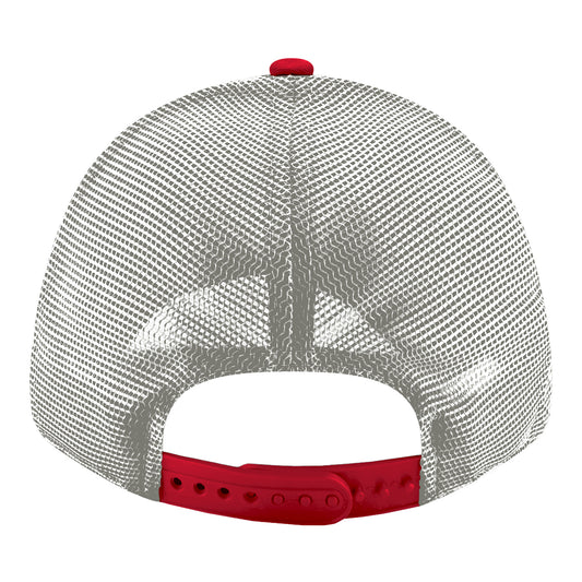 Detroit Pistons New Era 940AF Trucker Snapback in Red - Back View