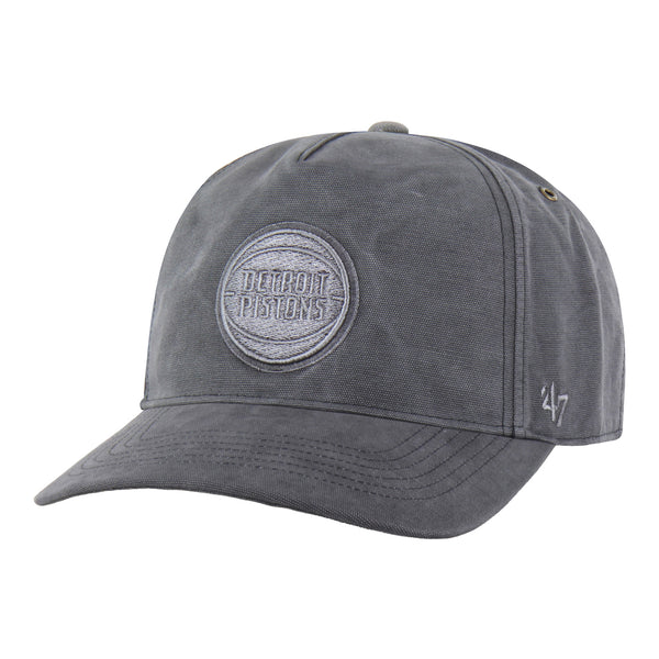 Detroit Pistons 47 Brand x Carhartt Washed Trucker Hat in Grey - Front Left View