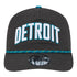 2025-26 City Edition Detroit Pistons New Era Golfer Snapback in Black - Front View