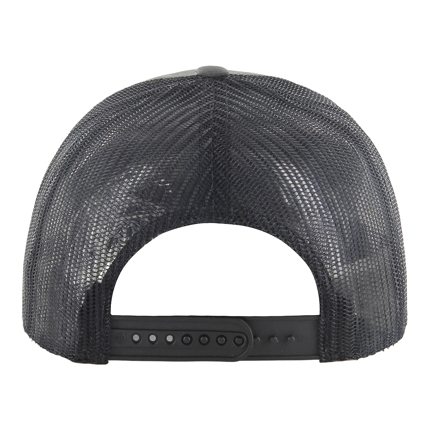 2025-26 City Edition Detroit Pistons 47 Brand Trucker Hat in Black - Back View