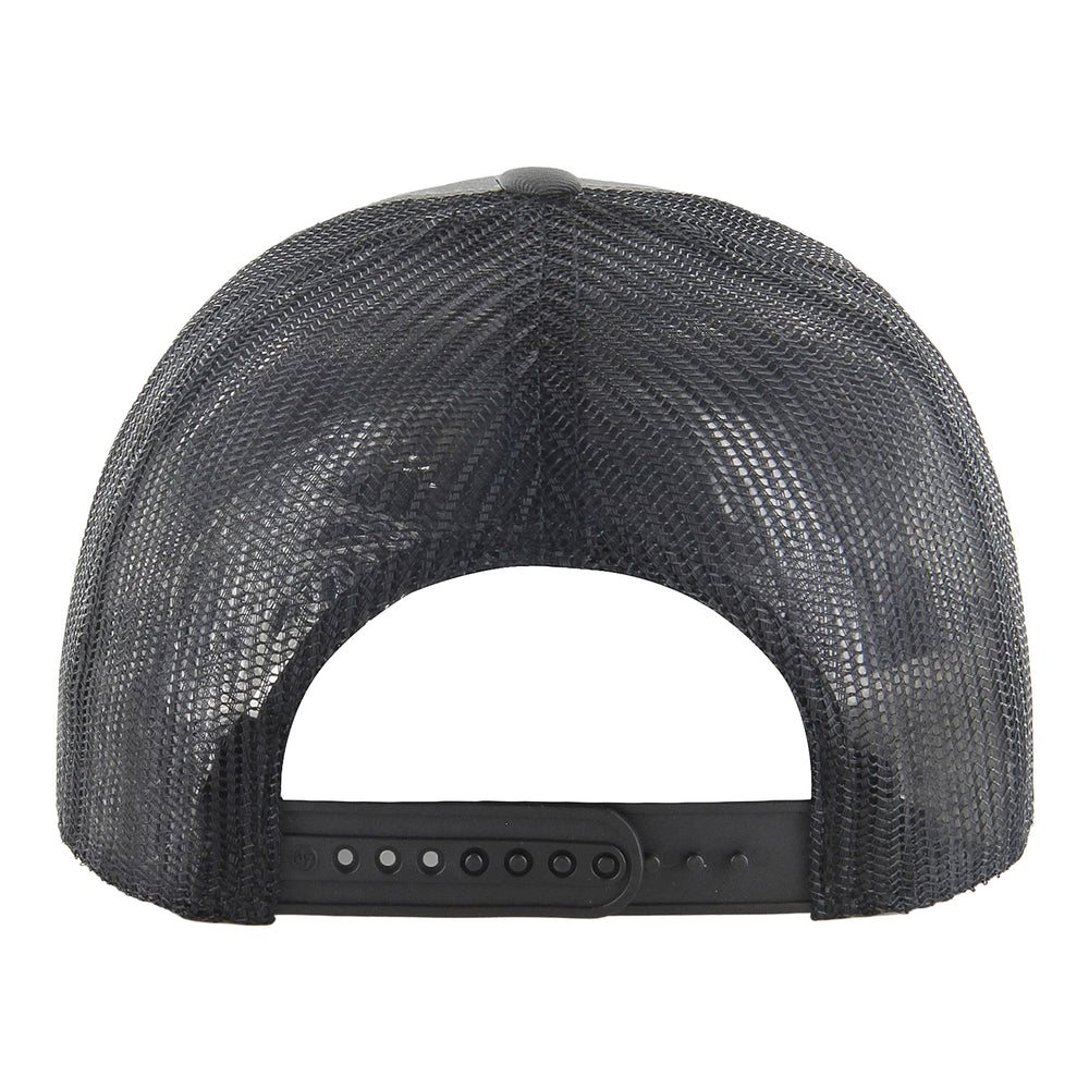 2025-26 City Edition Detroit Pistons 47 Brand Trucker Hat in Black - Back View