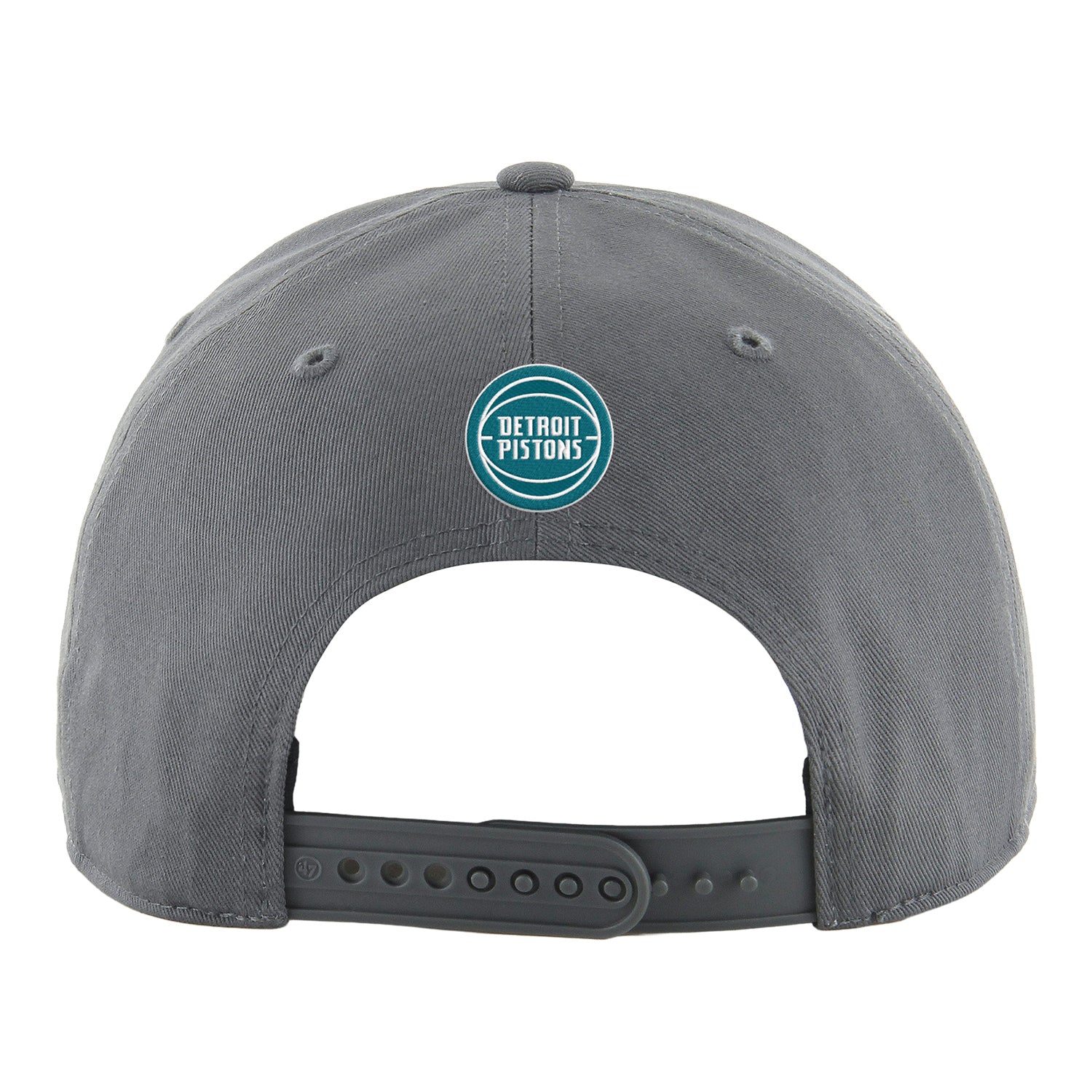 2025-26 City Edition Detroit Pistons 47 Brand Roscoe Hitch Hat in Grey - Back View