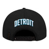 2025-26 City Edition Detroit Pistons Pro Standard Pro Pinch Snapback in Black - Back View