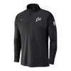 2024-25 DETROIT PISTONS CITY EDITION NIKE 1/2 ZIP JACKET IN BLACK - FRONT VIEW
