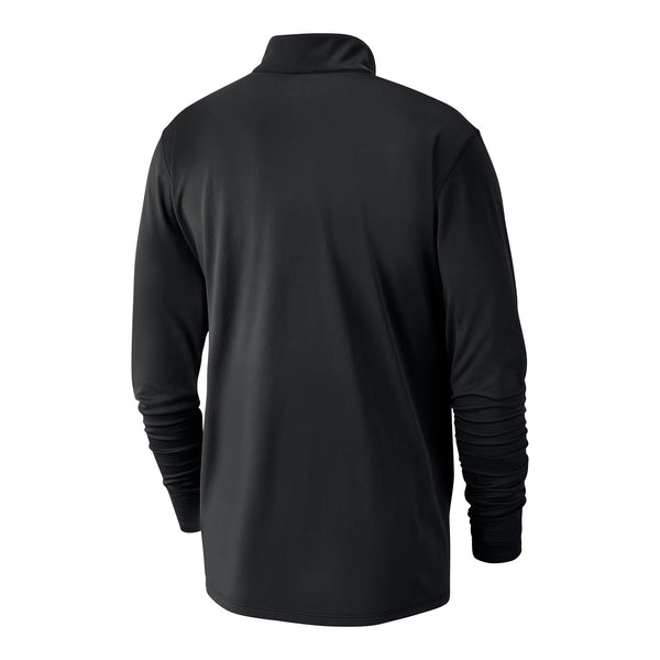 2024-25 DETROIT PISTONS CITY EDITION NIKE 1/2 ZIP JACKET IN BLACK - BACK VIEW