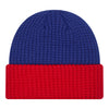 Detroit Pistons New Era Primary Waffle Knit In Blue & Red - Back View