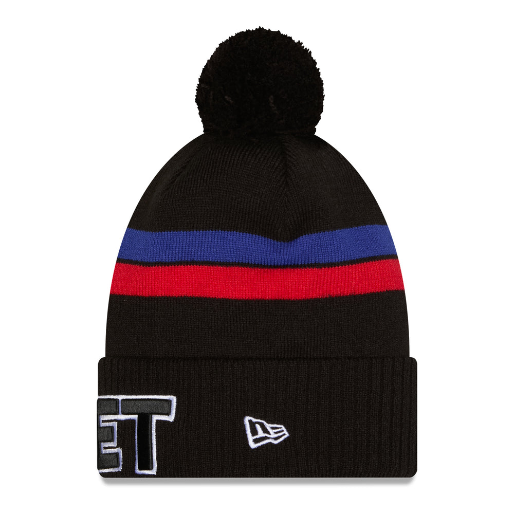 Detroit Pistons New Era Statement Knit in Black - Side View