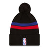 Detroit Pistons New Era Statement Knit in Black - Back View