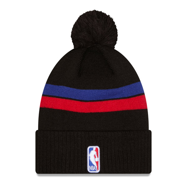 Detroit Pistons New Era Statement Knit in Black - Back View