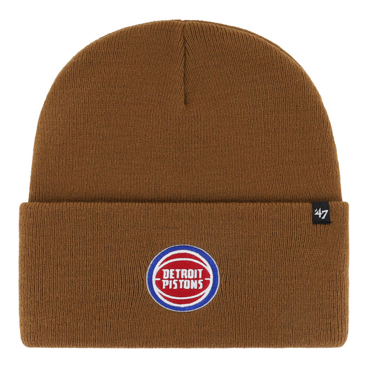 Detroit Pistons 47 Brand x Carhartt Brown Cuff Knit in Brown - Front View