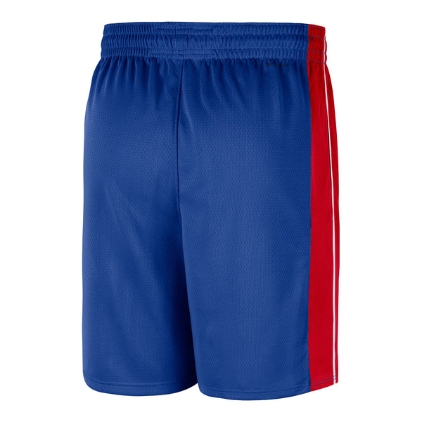 Nike Pistons Icon Shorts in blue and red - back view