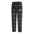 Detroit Pistons Black & Grey Flannel Pants in Black - Front View