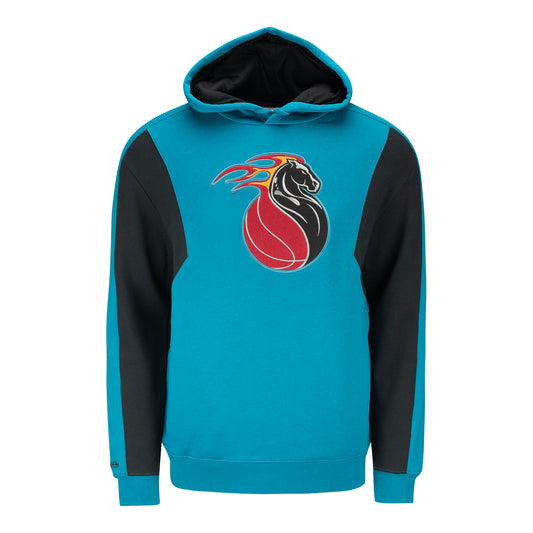 Mitchell & Ness Retro Color Pistons Hooded Sweatshirt In Blue - Front View