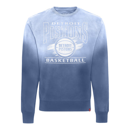 Detroit Pistons Sportiqe Sun Fade Crewneck Sweatshirt