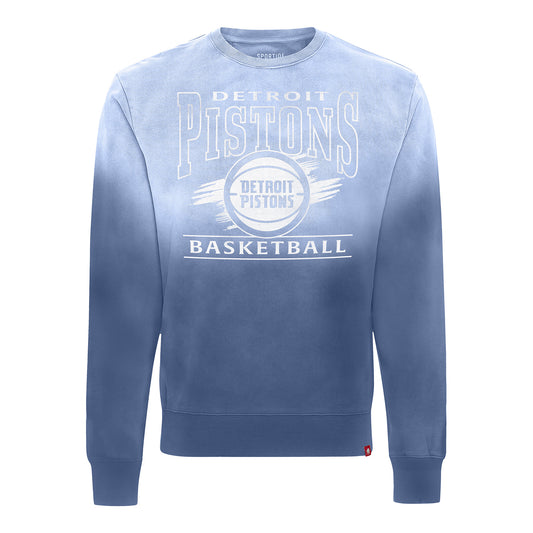 Detroit Pistons Sportiqe Sun Fade Crewneck Sweatshirt
