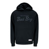 DETROIT PISTONS M&N OG BAD BOY SCRIPT ISIAH THOMAS HOODIE IN BLACK - FRONT VIEW