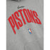 Detroit Pistons Fear of God Essentials 90's Hoodie in grey - Front Chest Detail View