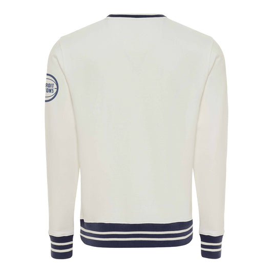 Detroit Pistons Sportiqe Ellington Wilson Script Crewneck Sweatshirt in White - Back View