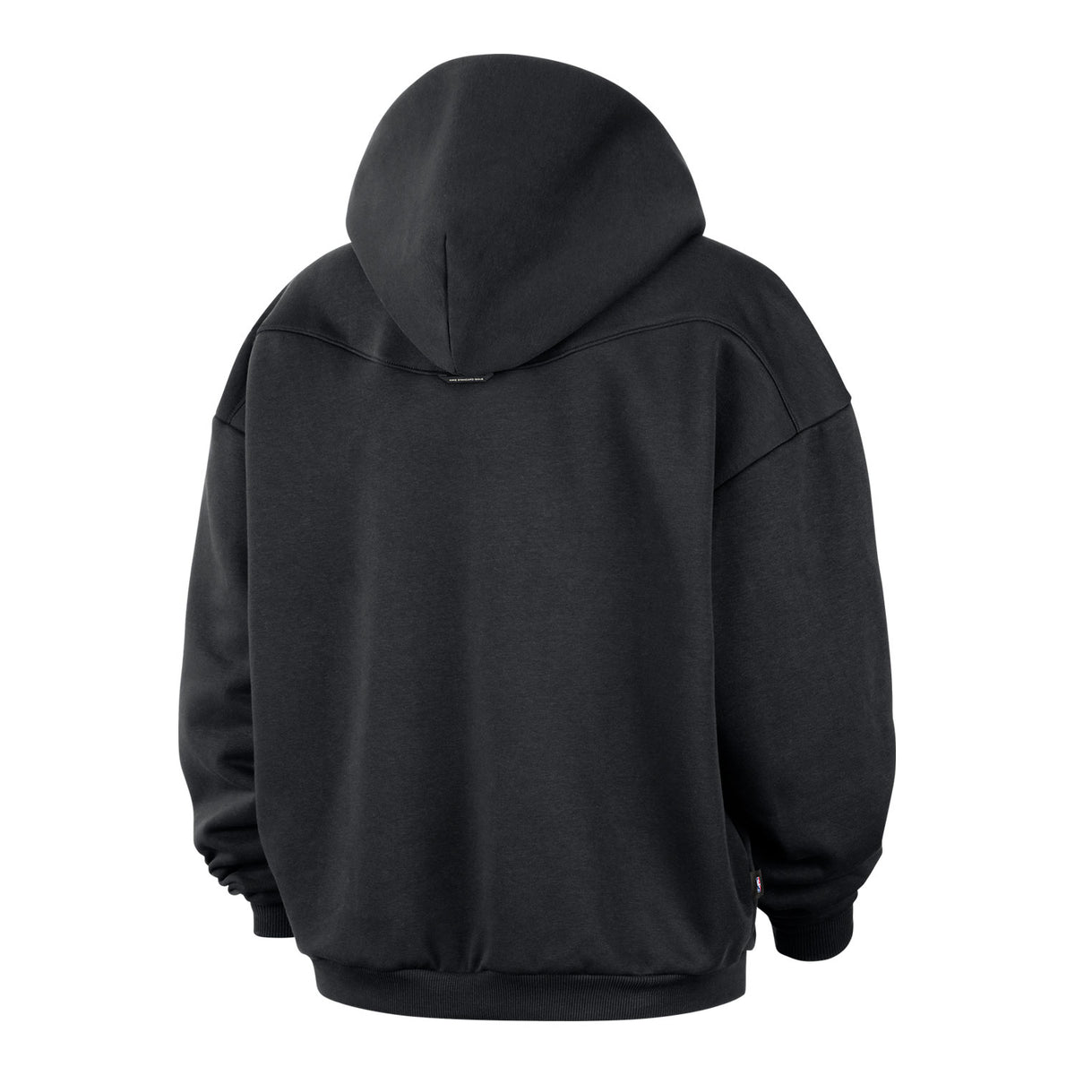 Detroit Pistons Nike 2026 Standard Issue Icon Practice Hoodie in Black - Back View