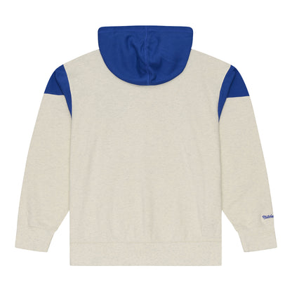 Detroit Pistons Mitchell & Ness Retro Roots Hoodie in Grey - Back View