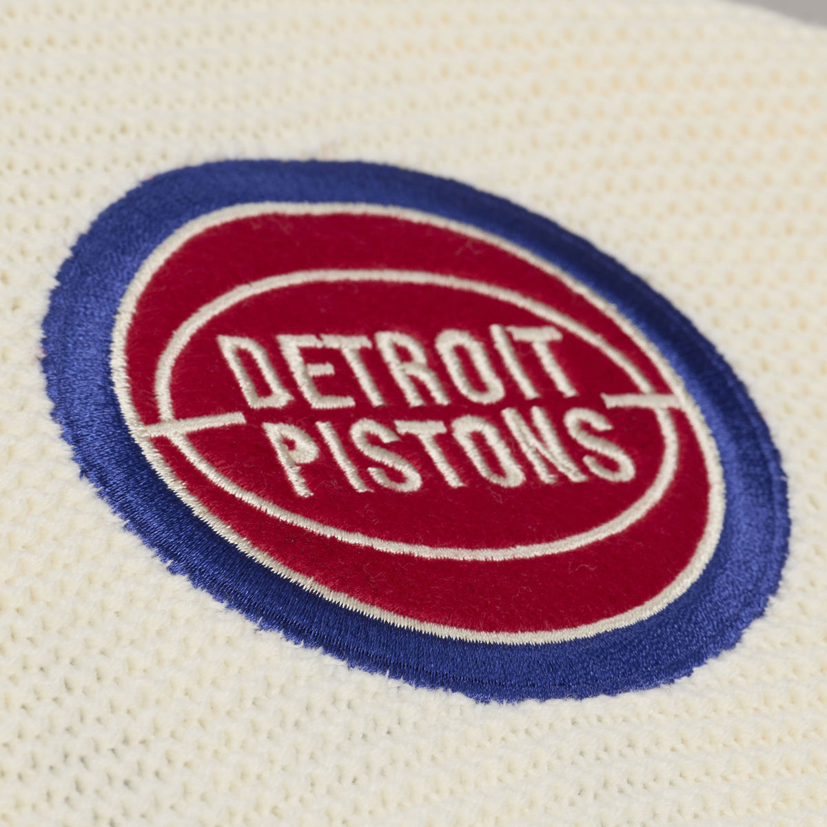 Detroit Pistons Mitchell & Ness Retro Roots Sweater in White - Front view