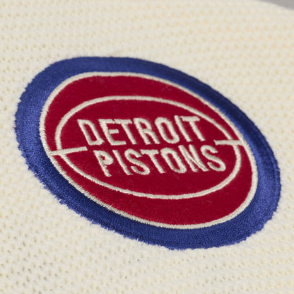 Detroit Pistons Mitchell & Ness Retro Roots Sweater in White - Front view