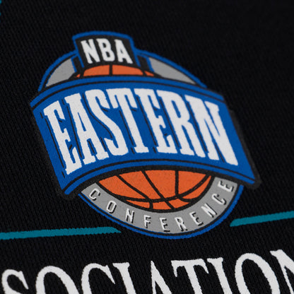 Detroit Pistons Mitchell & Ness HWC Street Hoodie in Black - Logo View