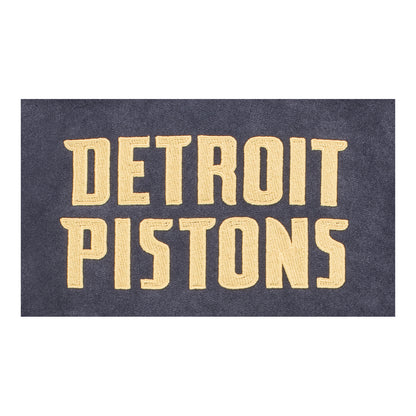Detroit Pistons 313 Shop Black & Gold Hoodie - Front Detail View