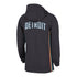 2025-26 City Edition Detroit Pistons Nike Authentic 1/4 Zip Hoodie in Black - Back View