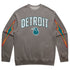 2025-26 City Edition Detroit Pistons Bolts Crewneck In Grey - Front View