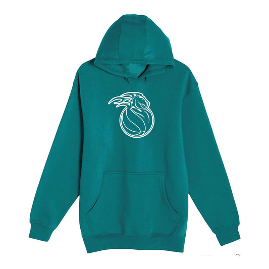 2025-26 City Edition Detroit Pistons Logo Hooded Sweatshirt In Green - Front View