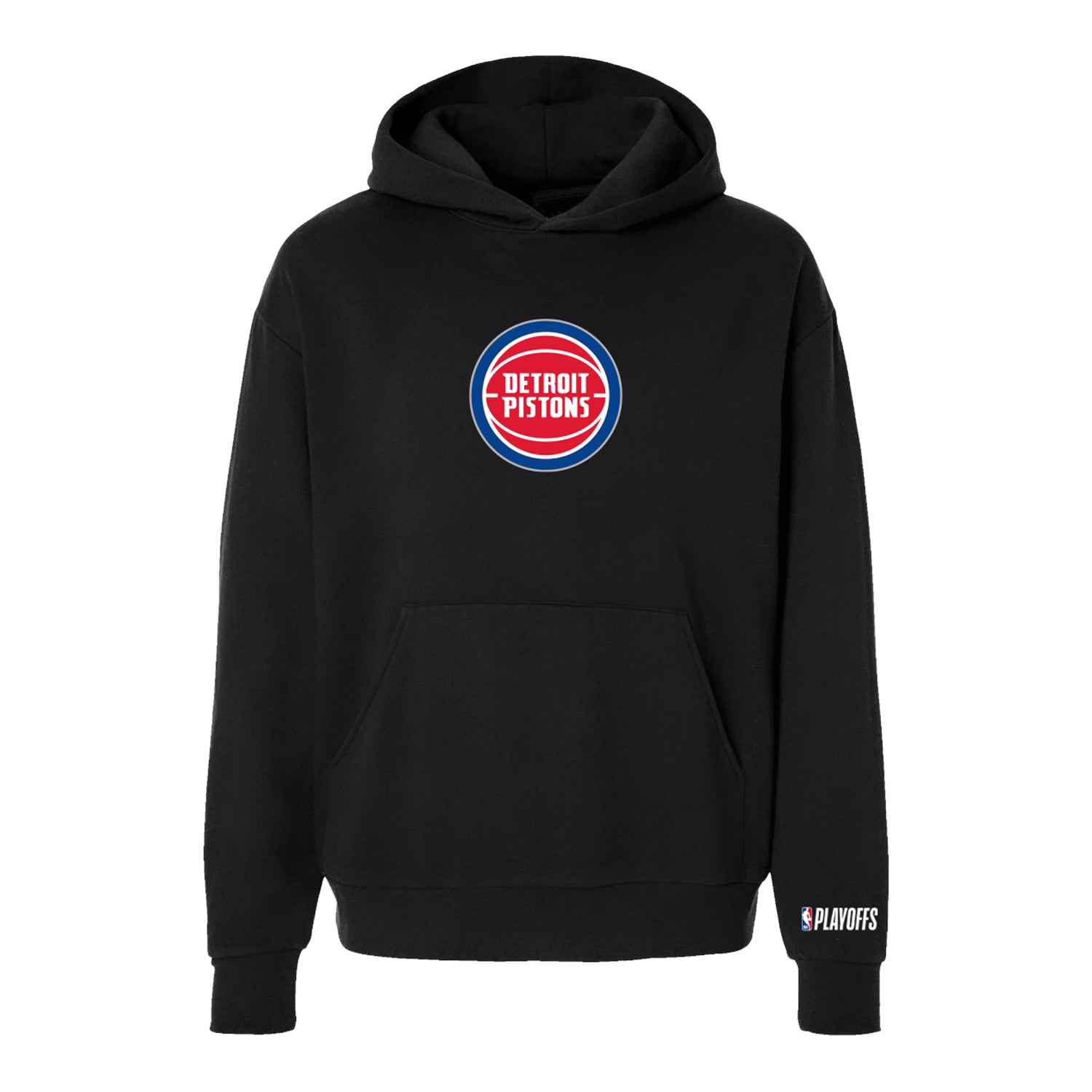 Detroit Pistons Playoffs '26 Hoodie in Black - Front View