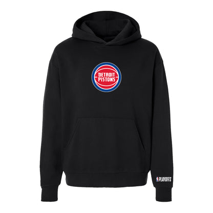 Detroit Pistons Playoffs '26 Hoodie in Black - Front View