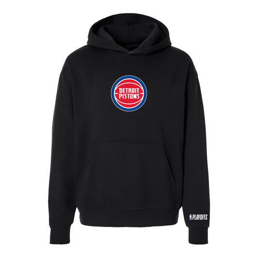 Detroit Pistons Playoffs '26 Hoodie in Black - Front View