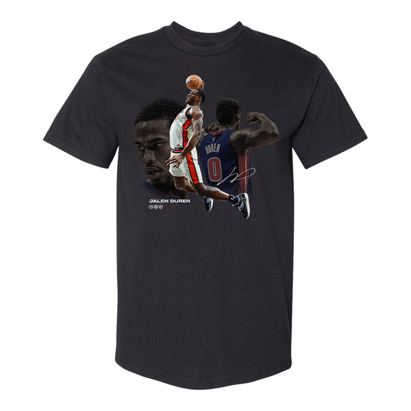 Detroit Pistons Jalen Duren Celebration T-Shirt - Front View