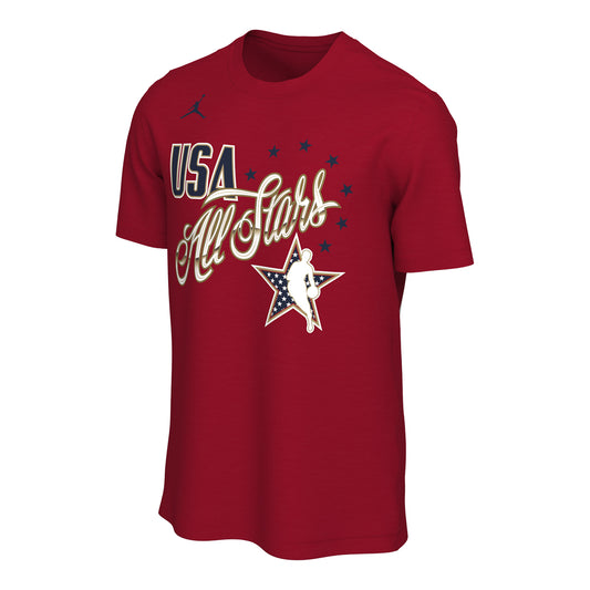 2026 NBA All Star Cade Cunningham Name & Number T-Shirt in Red - Front View