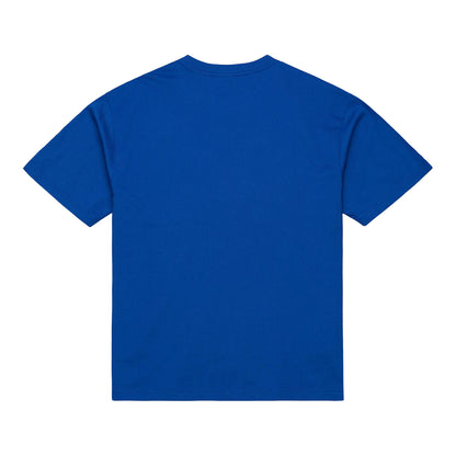 Detroit Pistons Mitchell & Ness Head Coach T-Shirt in Blue - Back View