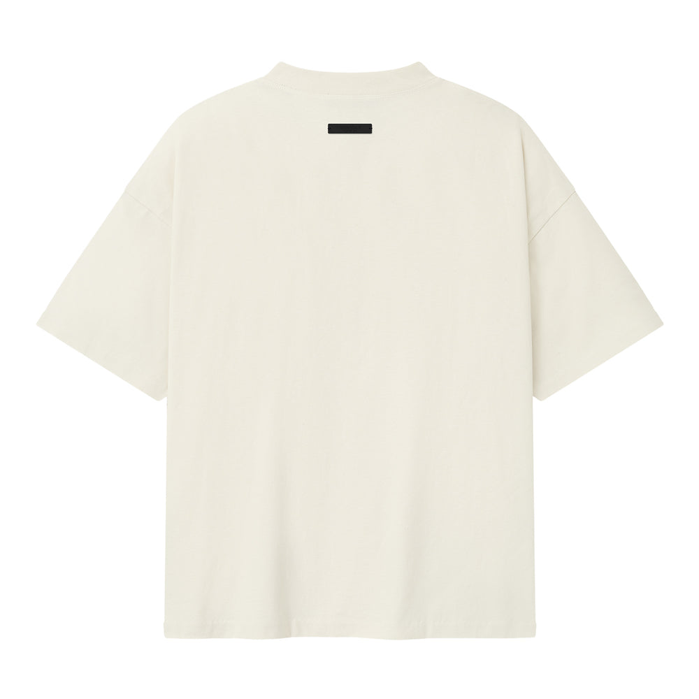 Detroit Pistons Fear of God Essentials 90's Tee in White - Back View