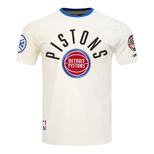 Detroit Pistons Pro Standard Modern Originals T-Shirt in White - Front View