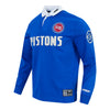 Detroit Pistons Pro Standard Modern Originals Rugby T-Shirt in Blue - Front Left View