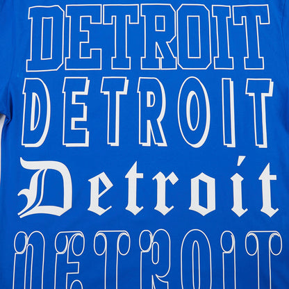 Detroit Pistons Pro Standard Billboard T-Shirt in Blue - Back View Detail